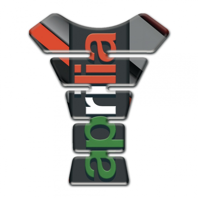 Aprilia Tank Fuse Diagonal Gray Orange Decoration 