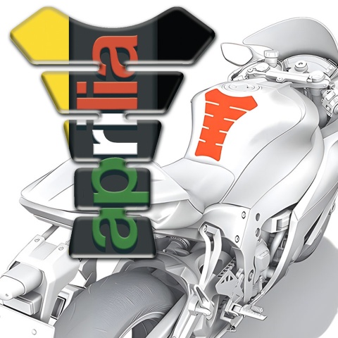 Aprilia Tank Protector Yellow Black Halves Version 