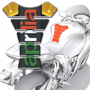 Aprilia Tank Pad Motorbike Tank Pad Motorbike with Vertical Logo 