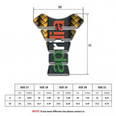 Aprilia Tank Pad Motorbike Yellow Mosaic Base Colorful Logo 