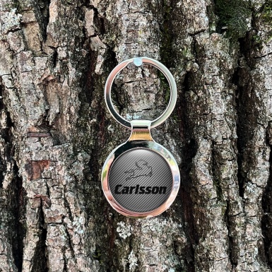 Mercedes Carlsson Keychain Metal Light Carbon Black Logo Design