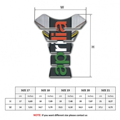 Aprilia Tank Guard Pads Silver Yellow Decoration Base Colorful Logo