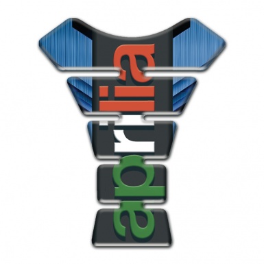 Aprilia Tank Fuse Blue Background Colorful Logo 