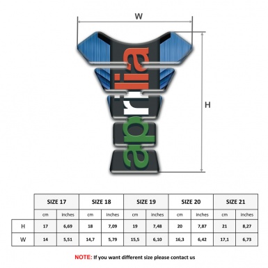 Aprilia Tank Fuse Blue Background Colorful Logo 