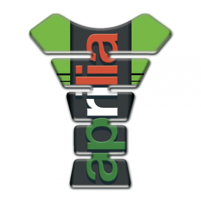 Aprilia Tank Guard Pads Green Base Colorful Logo 