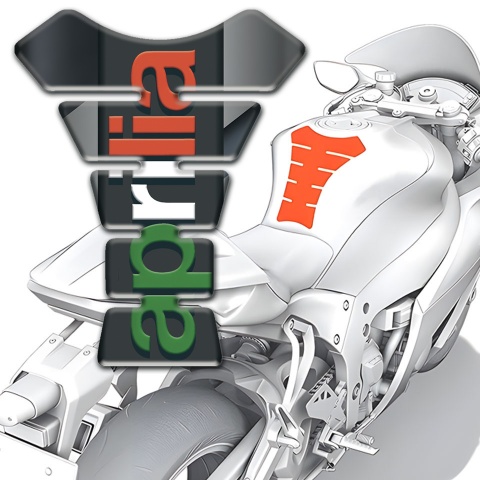 Aprilia Tank Fuse Black Gray Base Colorful Vertical logo 