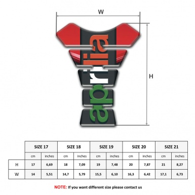 Aprilia Tank Pad Motorbike Red Background Colorful Logo 