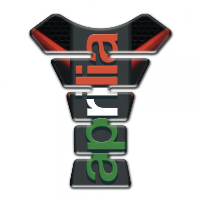 Aprilia Tank Fuse Black With Red Detail base Colorful Logo 