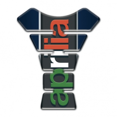 Aprilia Tank Pad Motorbike Blue Background with Colorful logo 
