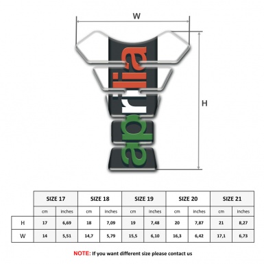 Aprilia Tank Guard Pads White Base Graphite Panel with Colorful Logo 