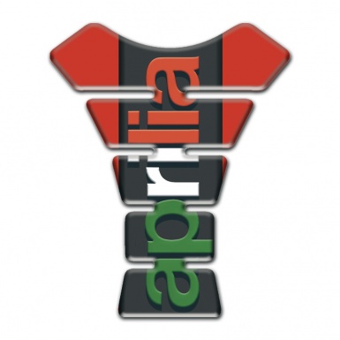 Aprilia Tank Fuse Red Base Graphit Panel with Colorful Logo 