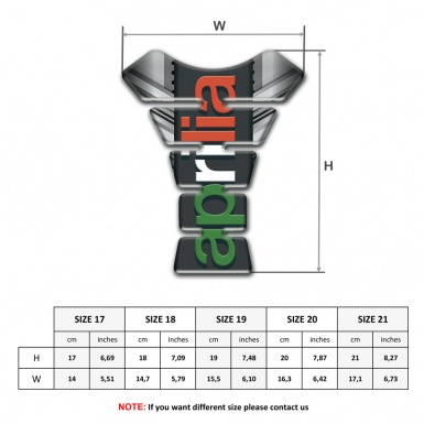 Aprilia Tank Guard Pads Gray Elements Graphite Logo Panel 