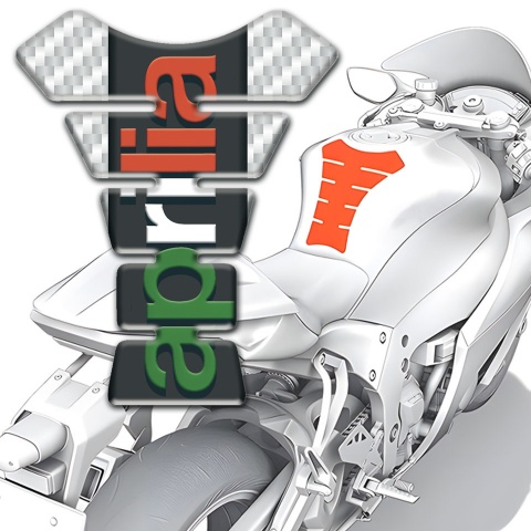 Aprilia Tank Guard Pads White Carbon Edition 