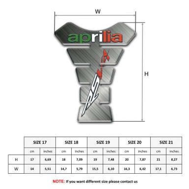 Aprilia Tank Protector Matte Gray Base RSV4 Logo 
