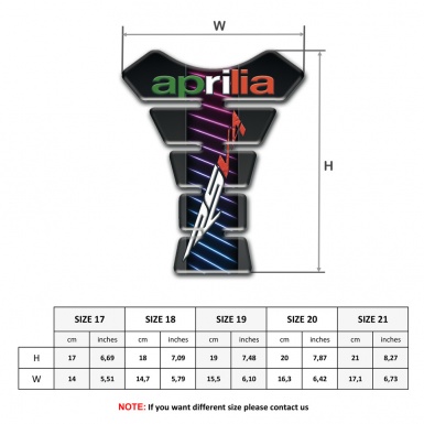 Aprilia Tank Protector Neon Lines Base RSV4 Model 