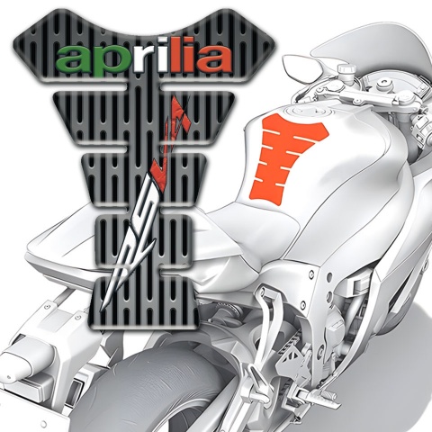 Aprilia Tank Guard Pads Gray Ornament Design RSV4 Logo 
