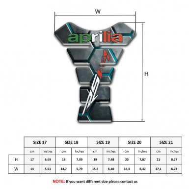 Aprilia Tank Fuse Turquoise Motive with Gray Figures Design 