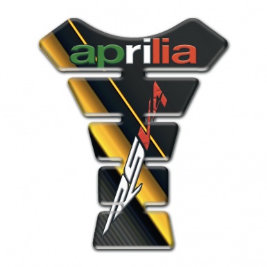 Aprilia Tank Pad Motorbike Diagonal Yelllow Band Decoration 