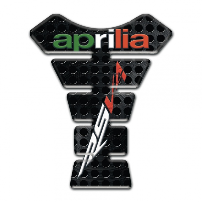 Aprilia Tank Guard Pads Perforated Black Surface Design RSV4 Model 