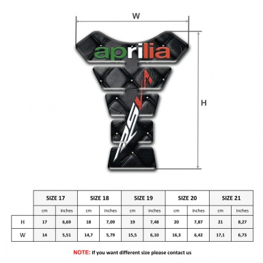 Aprilia Tank Guard Pads Black Leather base RSV4 Model 