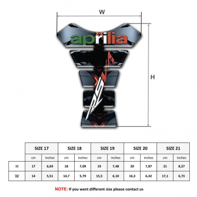 Aprilia Tank Protector Torn Effcet Design RSV4 Style 