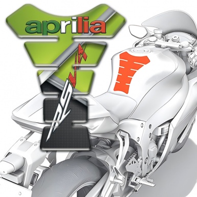 Aprilia Tank Pad Motorbike Green Black Print RSV4 Model 