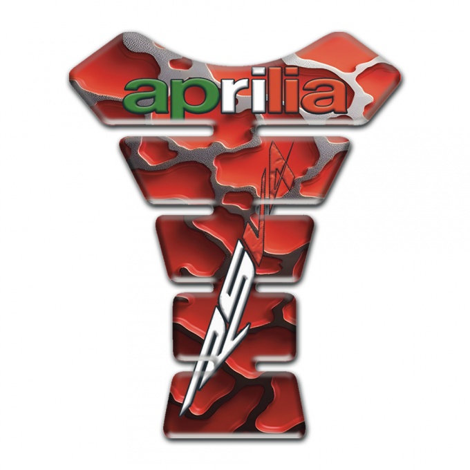 Aprilia Tank Guard Pads RSV4 Model with Red Clouds Effect 