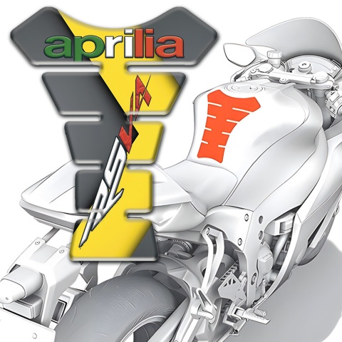 Aprilia Tank Fuse Gray Yelllow Base RSV4 Style 