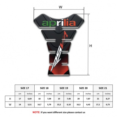Aprilia Tank Pad Motorbike Stylish Design RSV4 Model 