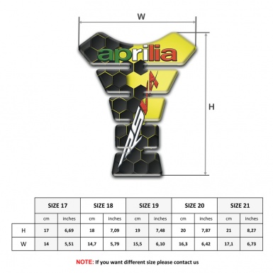 Aprilia Tank Protector RSV4 Modek with Honeycomb Motive Design 