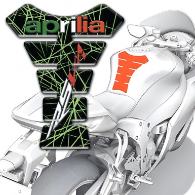 Aprilia Tank Fuse Green Spider web Base RSV4 Model 