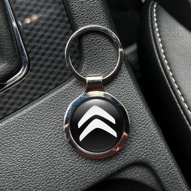 Citroen Key Holder Metal Black White Classic Logo Edition
