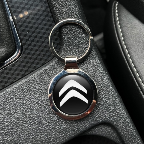 Citroen Key Holder Metal Black White Classic Logo Edition