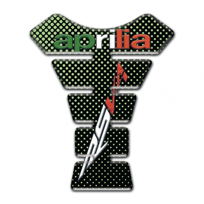 Aprilia Tank Pad Motorbike Design with Green Dots 