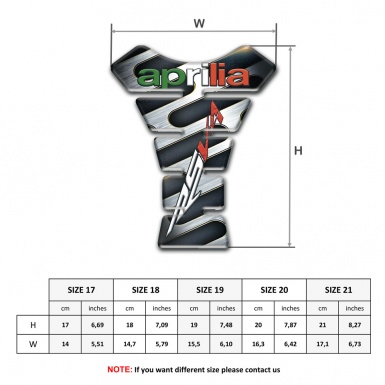 Aprilia Tank Pad Protector Iron Element Design 