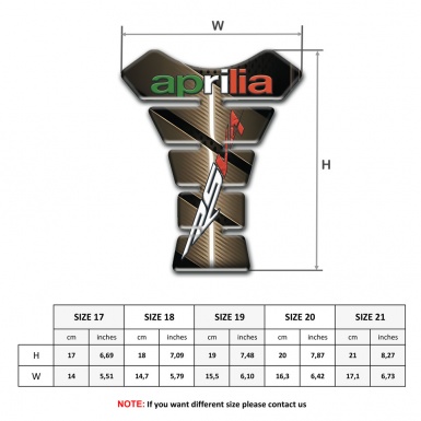 Aprilia Tank Protector Bronze Design RSV4 Model 