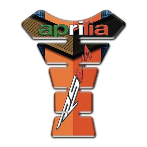 Aprilia Tank Guard Pads Orange Nuances Base RSV4 Logo 