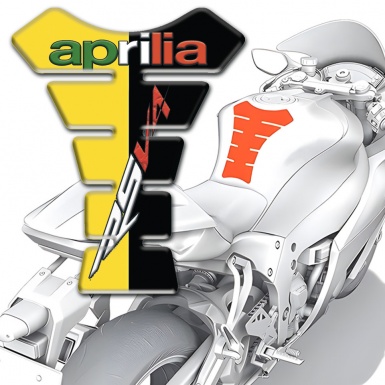 Aprilia Tank Protector Yellow Black Halves Design RSV4 Style 