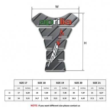 Aprilia Tank Fuse Gray Diagonal Patterns Base RSV4 Logo 