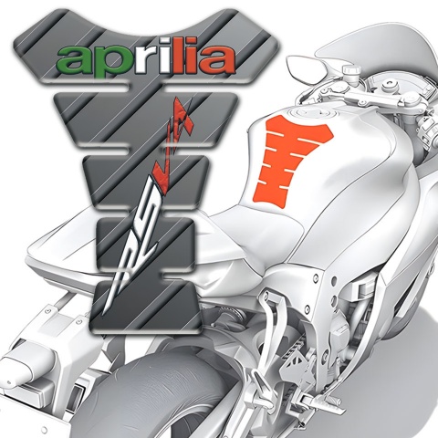 Aprilia Tank Fuse Gray Diagonal Patterns Base RSV4 Logo 