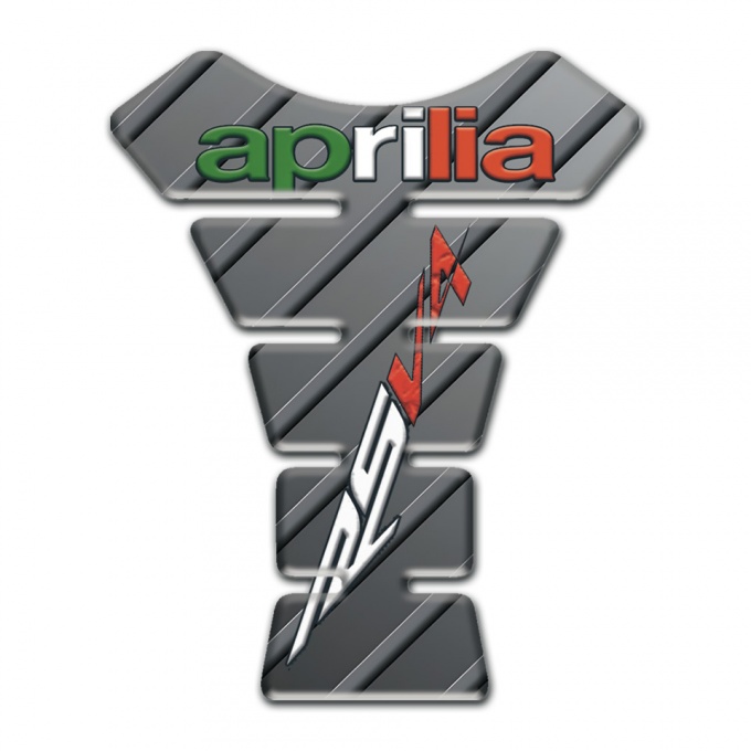 Aprilia Tank Fuse Gray Diagonal Patterns Base RSV4 Logo 