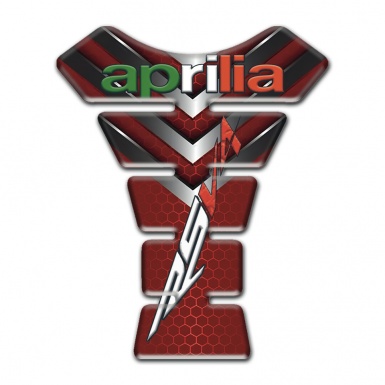 Aprilia Tank Guard Pads Red With Nikel details Base RSV4 Logo 