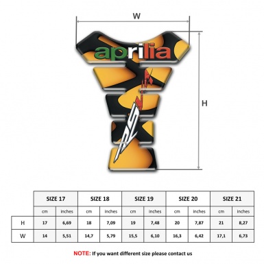 Aprilia Tank Pad Motorbike Orange Motive RSV4 Edition 