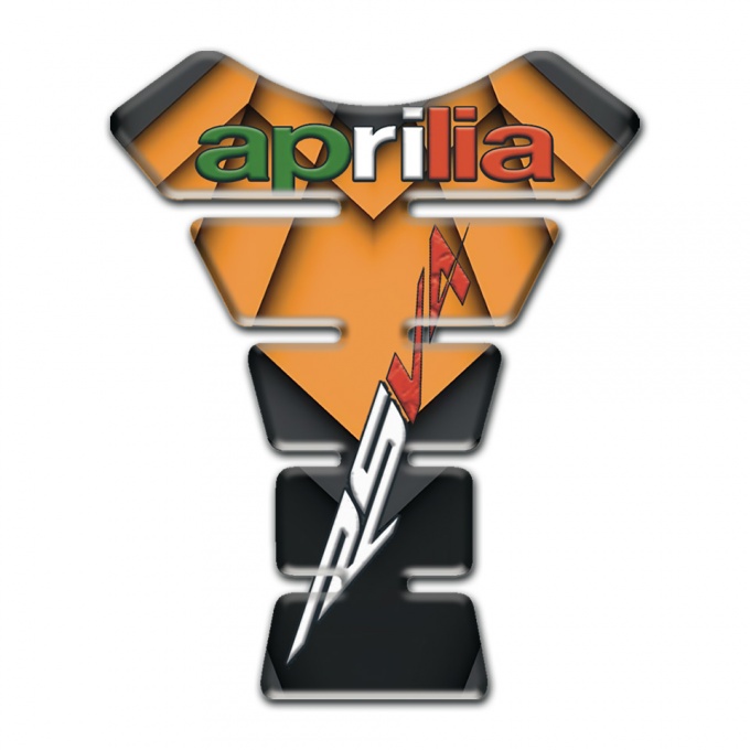 Aprilia Tank Guard Pads Orange Details Design with RSV4 Logo 
