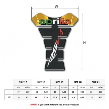 Aprilia Tank Pad Protector Motorcycle RSV4 Model 