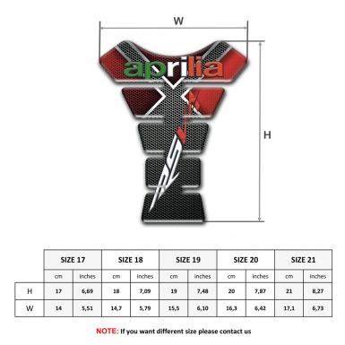 Aprilia Tank Protector X Shape Design RSV4 Logo 
