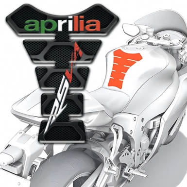 Aprilia Tank Pad Motorbike Black with Gray Lines Decoration RSV4 Edition 