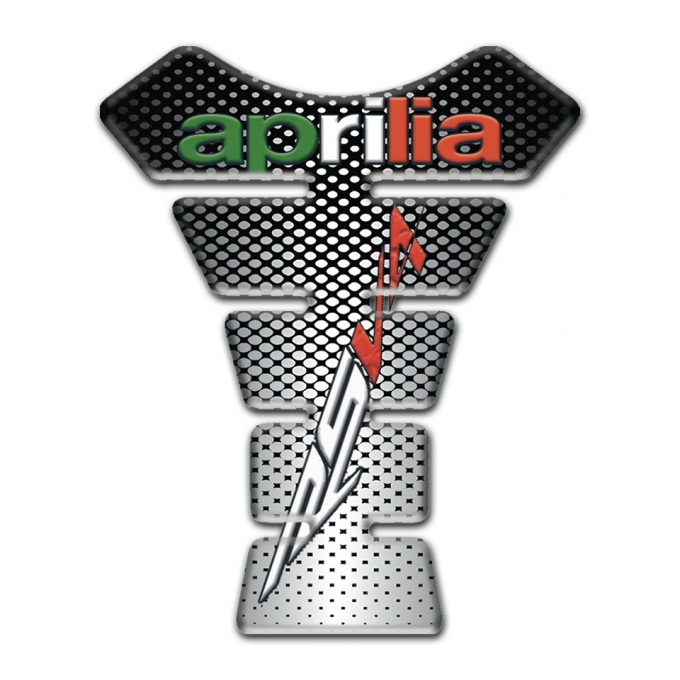 Aprilia Tank Guard Pads Silver Black Design RSV4 Style