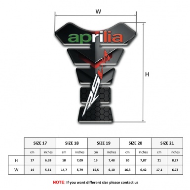 Aprilia Tank Fuse Premium Quality Version RSV4 Logo 
