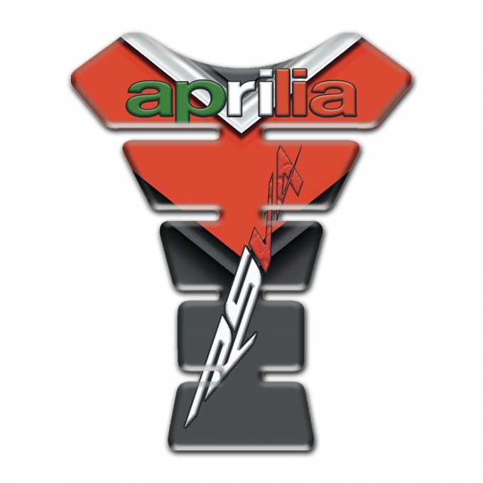 Aprilia Tank Pad Motorbike Red Black Print RSV4 Logo 